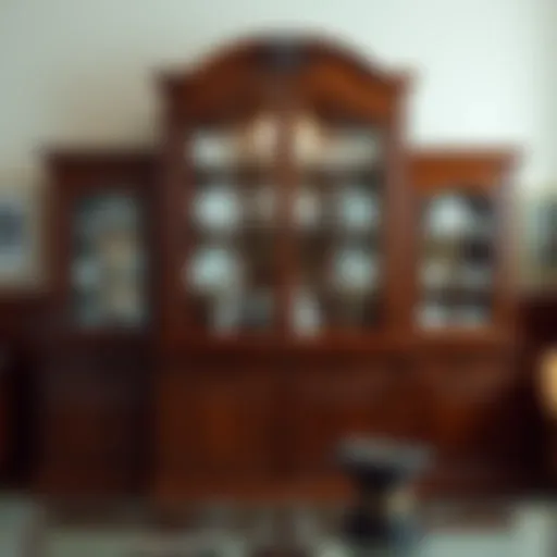 Elegant Wooden Design Elegant wooden china hutch showcasing fine china