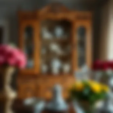 Vintage Charm and Antiques Vintage china hutch filled with antique ceramics