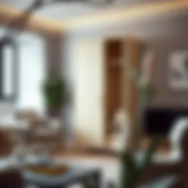 Modern minimalist armoire in a stylish living space