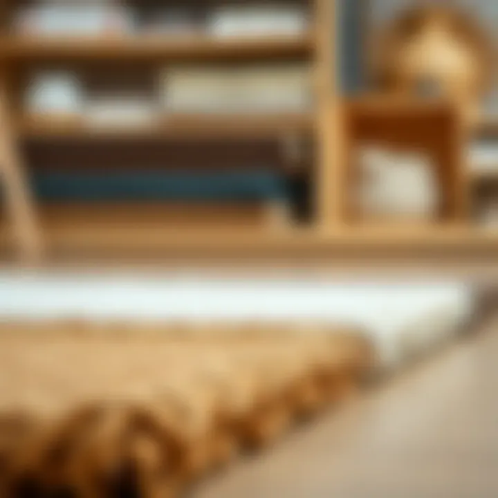 Diverse Materials for Room Mats Variety of room mat materials displayed