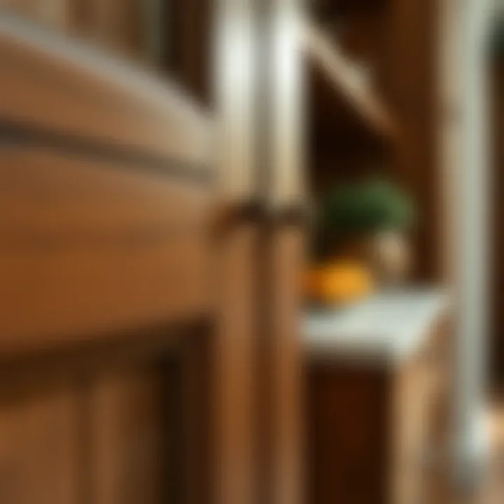 Intricate Cabinet Details Close-up of a cabinet's intricate details and finish