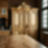 Intricate cabinet design showcasing craftsmanship