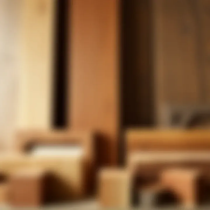 Variety of Wood Materials A variety of wood materials used in cabinetry