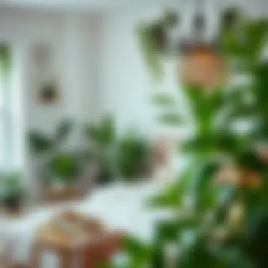 Cozy Bedroom Adorned with Artificial Greenery Cozy bedroom adorned with carefully selected artificial greenery