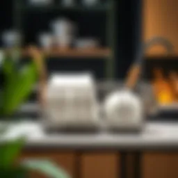 Elegant stainless steel dishrack showcasing its sleek design