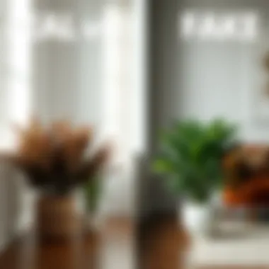 Comparison of artificial and real plants illustrating visual similarities.