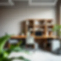 Stylish paper cubby arrangement in a modern workspace