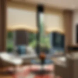 Elegant rollover curtain design showcasing modern aesthetics