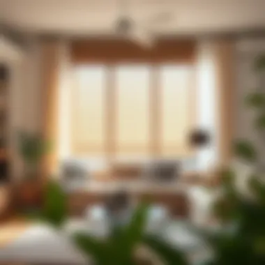 Rollover curtains enhancing light control in a living space