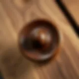 Elegant wooden coat knob