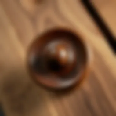 Elegant wooden coat knob