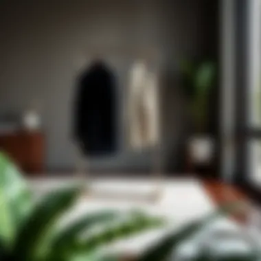 Modern Valet Clothes Stand Elegant valet clothes stand with a modern design showcasing its utility in a stylish setting.