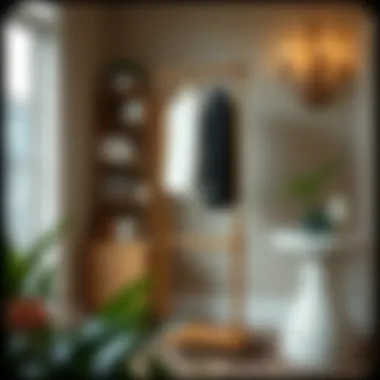 Caring for Your Valet Stand Maintenance tips illustrated through the proper care of a valet clothes stand, showcasing its longevity.