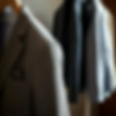 Craftsmanship and Materials A close-up of the materials used in a valet clothes stand, highlighting craftsmanship and texture.