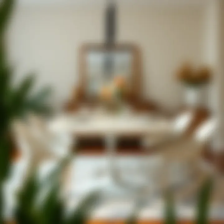 A Stylish Dinner Setting with Tulip Dining Table Tulip dining table set for a stylish dinner