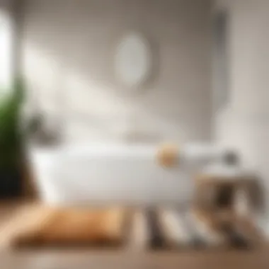 Stylish Design Options for Bathtub Mats An array of stylish slip-resistant bathtub mats showcasing design options