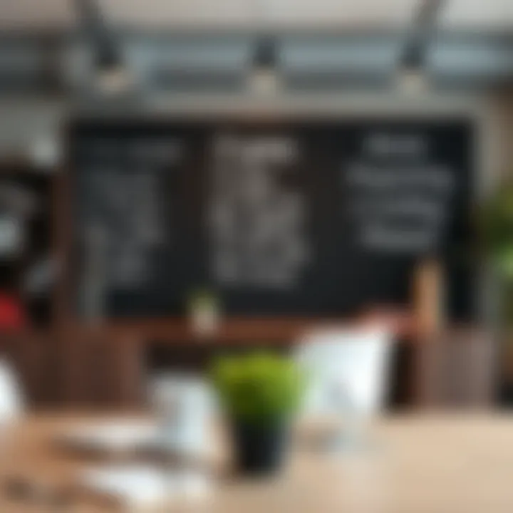 Inspirational Office Decor with Black Markerboard Stylish black markerboard displaying inspirational quotes in an office