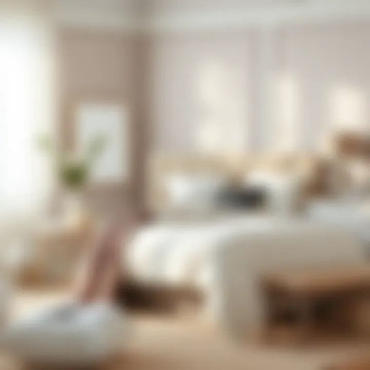 Coordinated Bedroom Aesthetic A serene bedroom setting with coordinated bedding elements