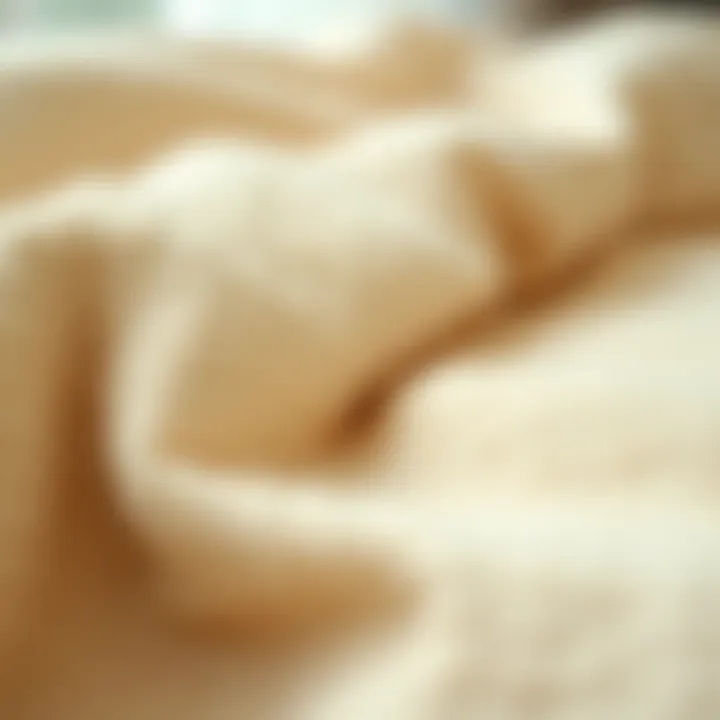Texture and Quality of UGG Fabric Close-up of UGG sheet fabric showcasing texture and quality