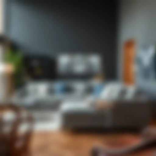 Stylish modular sofa arrangement in a contemporary living room