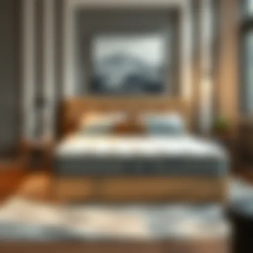 A narrow twin mattress displayed in a stylish bedroom setting