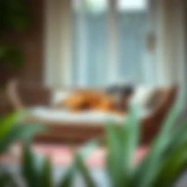 Comfortable XL Wicker Dog Bed for Ultimate Relaxation Happy dog relaxing on an XL wicker bed