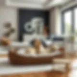 Stylish Integration of XL Wicker Dog Bed in Home Decor Luxurious XL wicker dog bed in a modern living room